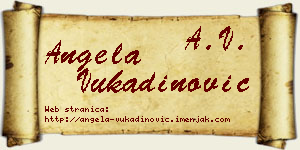 Angela Vukadinović vizit kartica